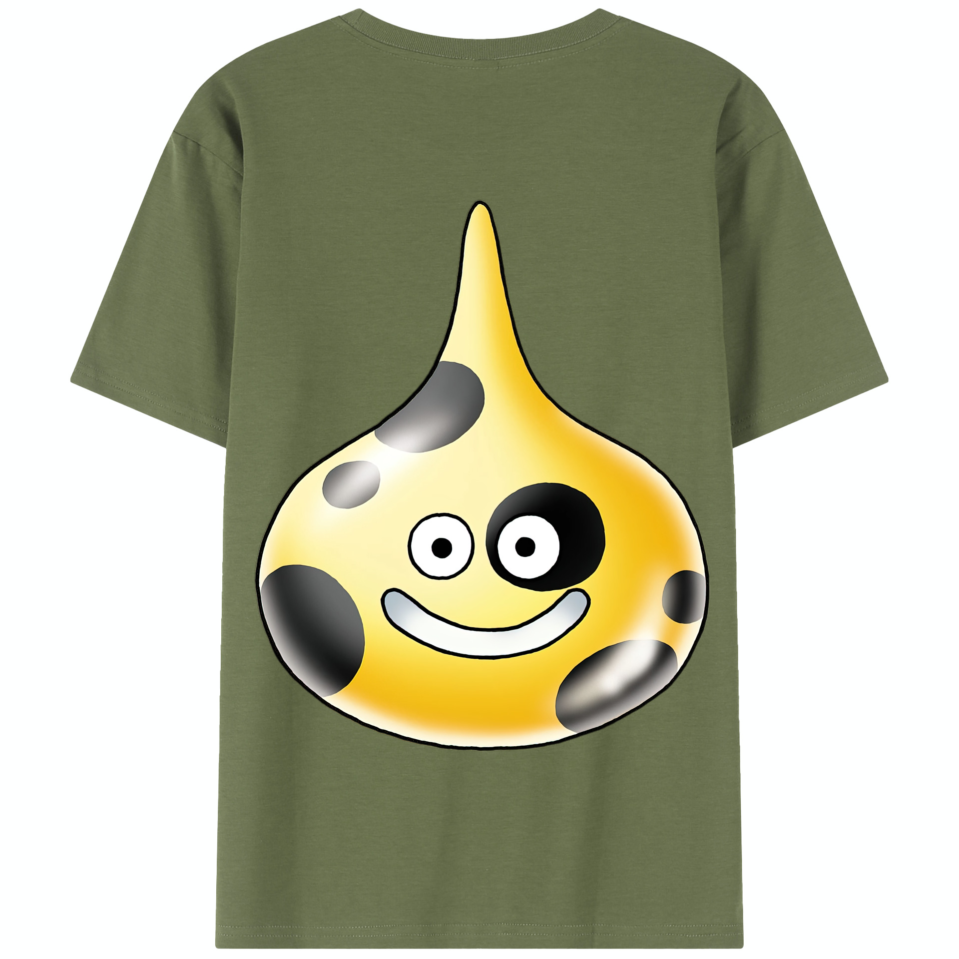 （画像用） ドラゴンクエスト Doragon Kuesuto Dragon Quest 綿100％半袖Tシャツ（背面プリント）